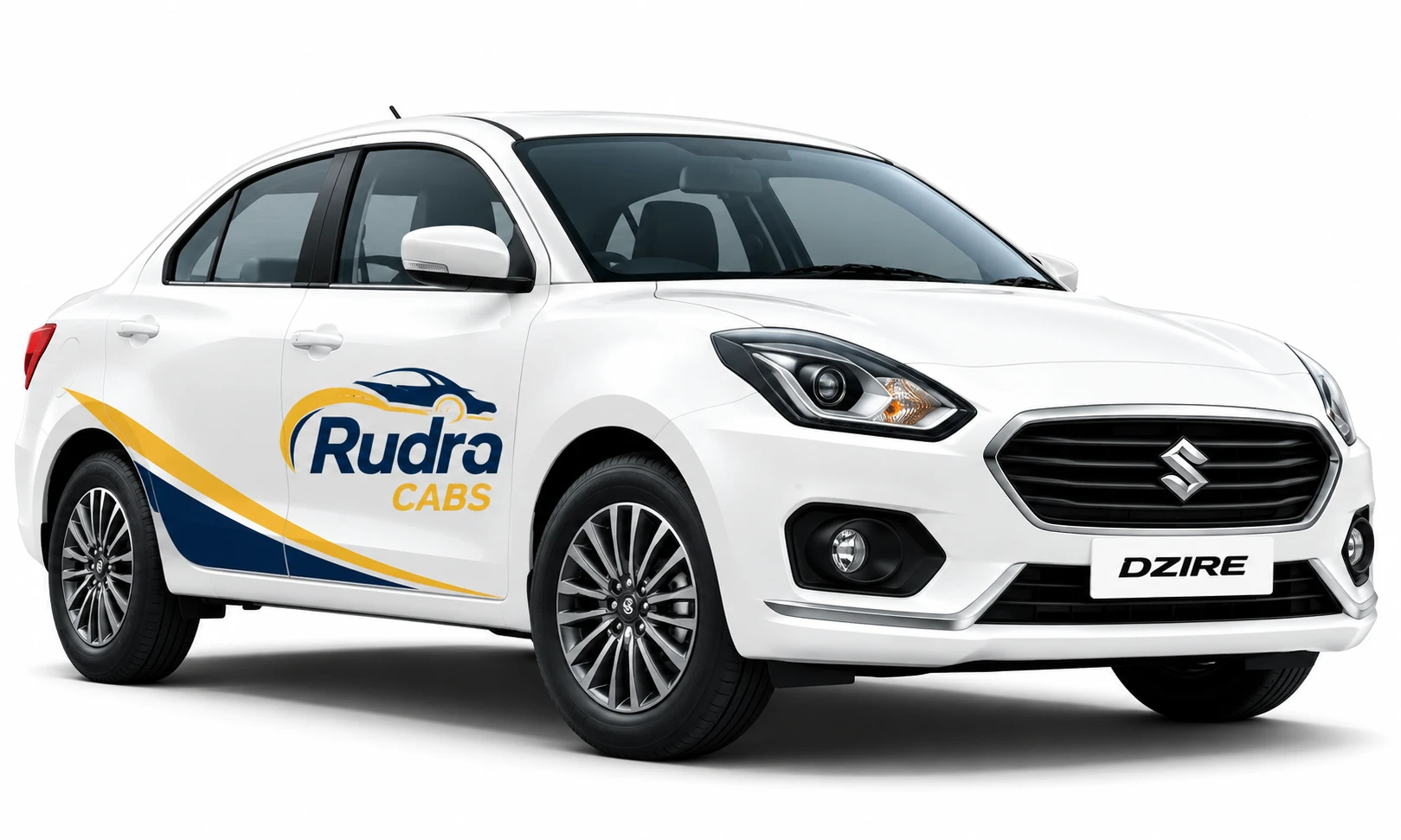 Rudra Car Travels branded cab, Maruti Dzire, Guntur